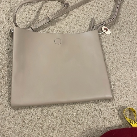 French connection, unique square cross body bag for women it’s coloured cream - Picture 4 of 7